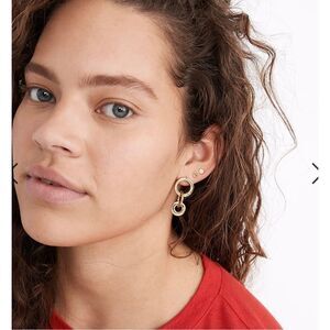 Madewell‎ To The Market Link Earrings Brass Ringlet Boho NEW